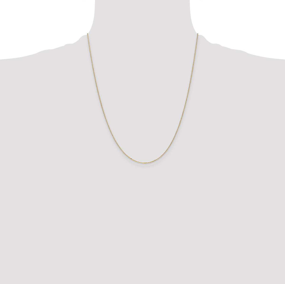 Gold (10K & 14K) Diamond-Cut Cable Chain - 14k Yellow Gold / 22 in / 0.8 mm, Spring Ring