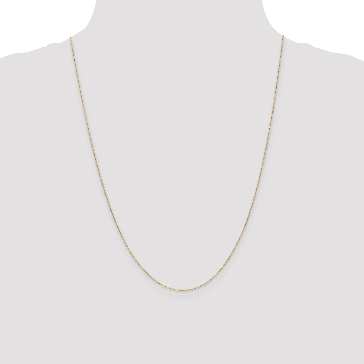 Gold (10K & 14K) Diamond-Cut Cable Chain - 14k Yellow Gold / 24 in / 0.8 mm, Spring Ring