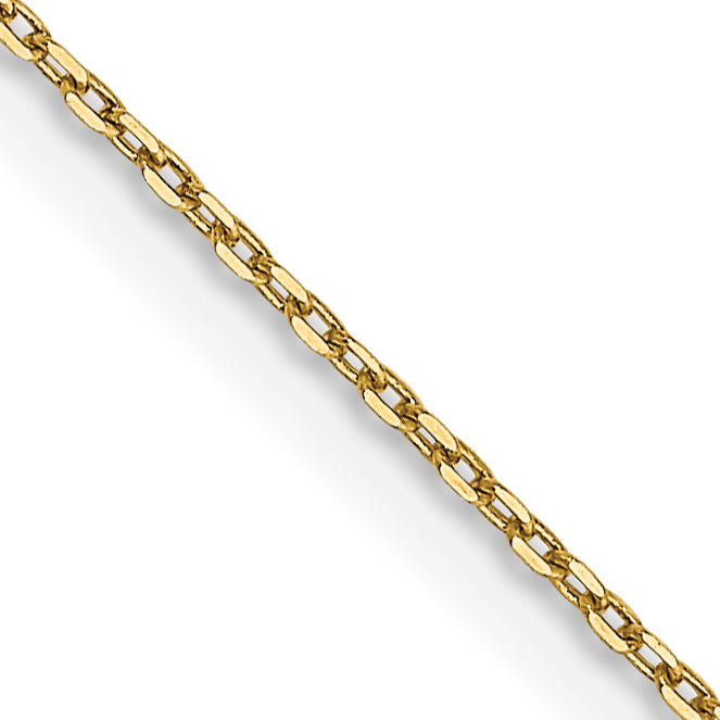 Gold (10K & 14K) Diamond-Cut Cable Chain - 14k Yellow Gold / 14 in / 0.8 mm, Lobster