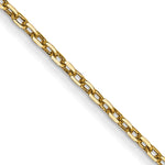 Gold (10K & 14K) Diamond-Cut Cable Chain - 14k Yellow Gold / 14 in / 0.8 mm, Spring Ring