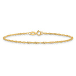 Gold (10K & 14K) Singapore Chain Bracelet - 14k Yellow Gold / 7 in / 1.4 mm
