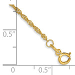 Gold (10K & 14K) Singapore Chain Anklet - 14k Yellow Gold / 9 in / 1.4 mm