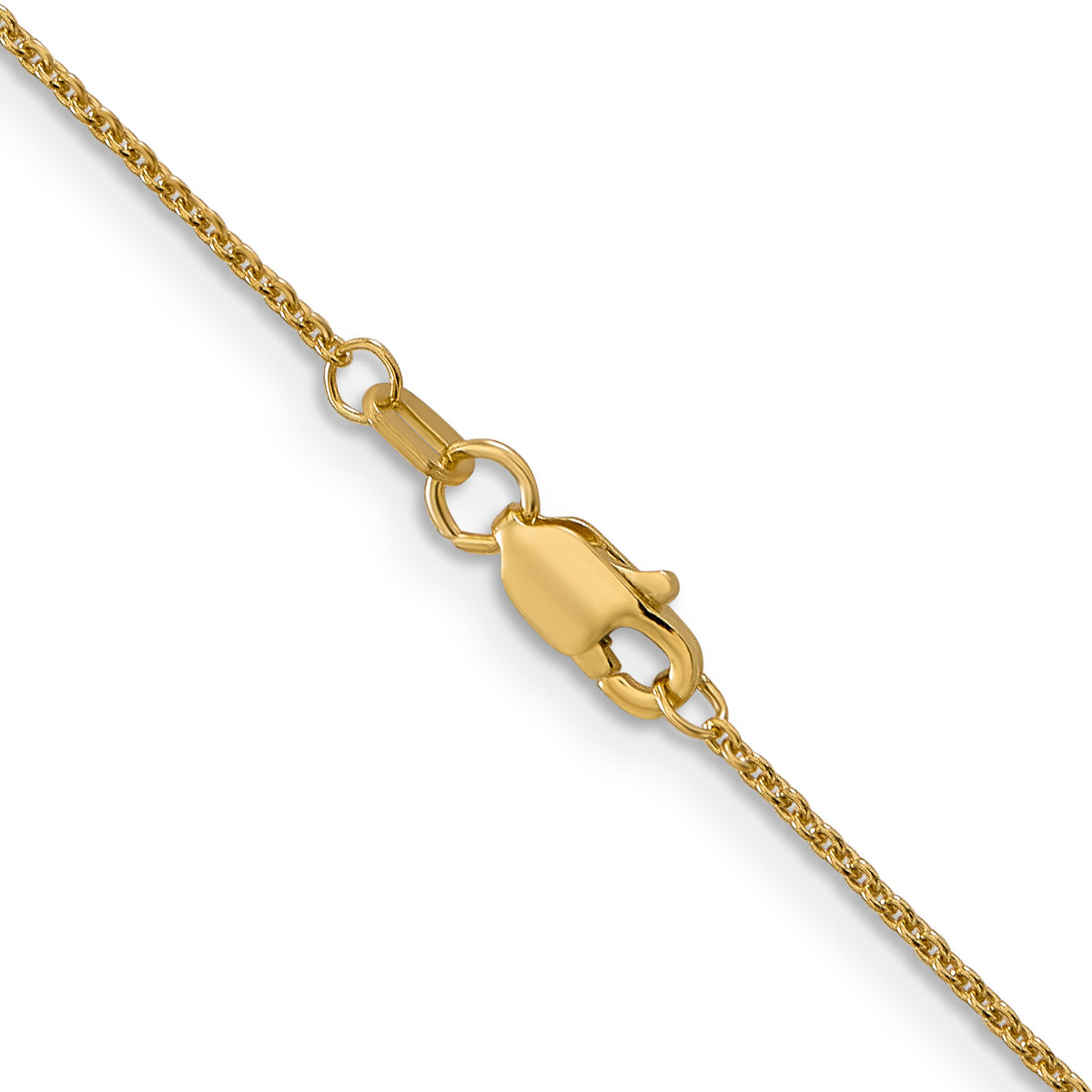 Gold (10K & 14K) Round Open Link Cable Chain - 14k Yellow Gold / 14 in / 1 mm
