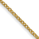 Gold (10K & 14K) Round Open Link Cable Chain - 14k Yellow Gold / 14 in / 1 mm