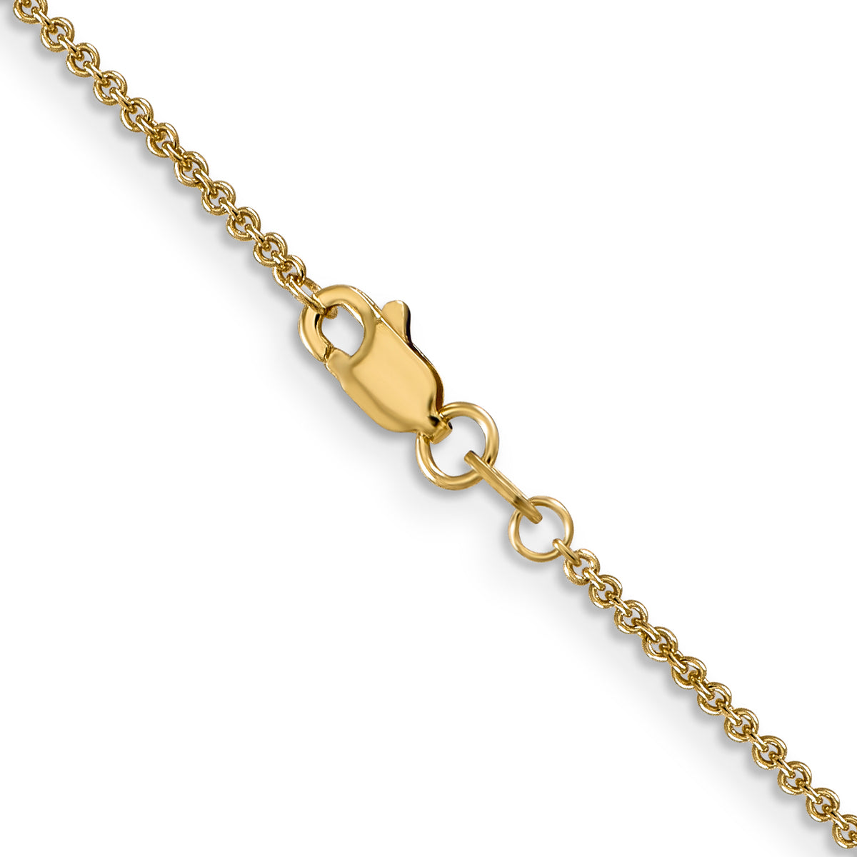 Gold (10K & 14K) Round Open Link Cable Chain - 14k Yellow Gold / 14 in / 1.4 mm, Standard