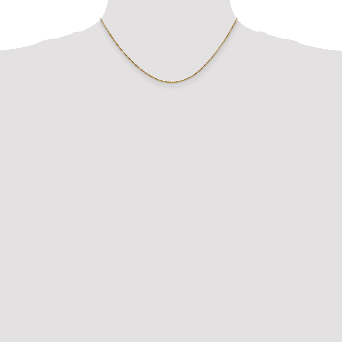 Gold (10K & 14K) Round Open Link Cable Chain - 14k Yellow Gold / 16 in / 1.4 mm, Standard