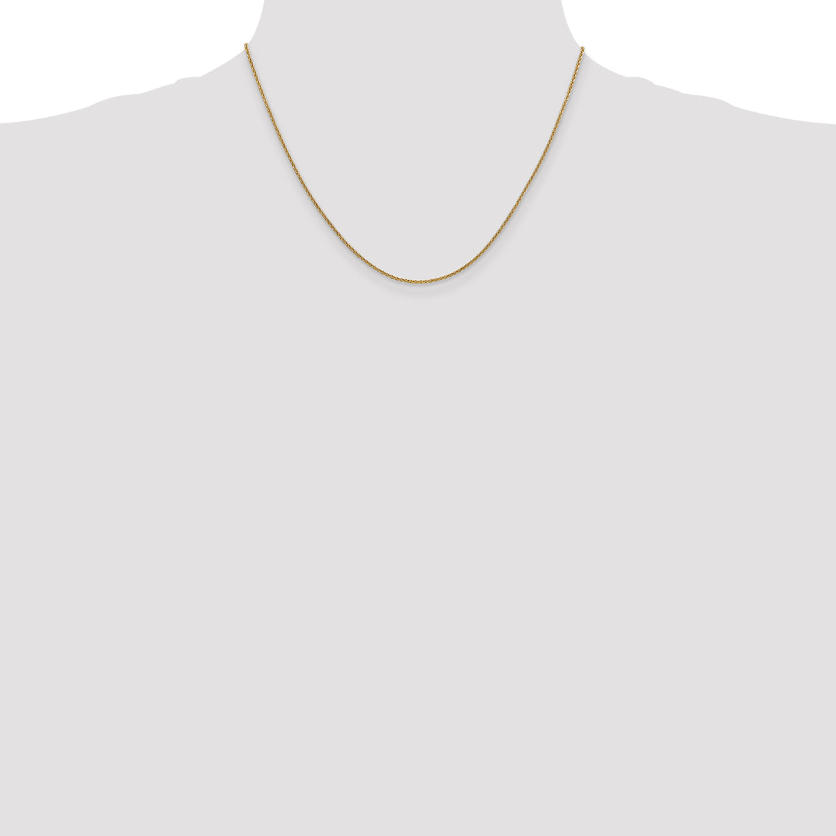 Gold (10K & 14K) Round Open Link Cable Chain - 14k Yellow Gold / 18 in / 1.4 mm, Standard