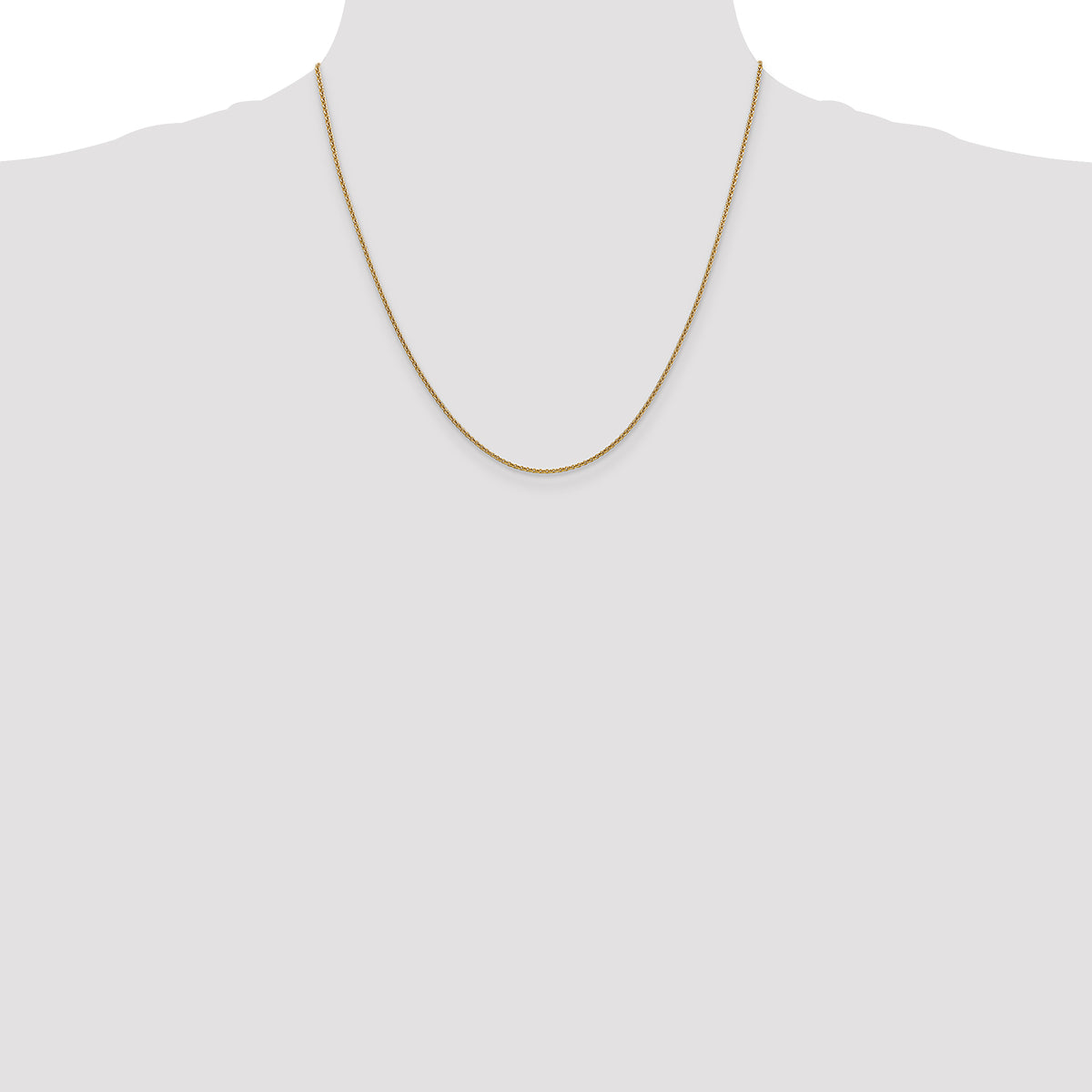 Gold (10K & 14K) Round Open Link Cable Chain - 14k Yellow Gold / 20 in / 1.4 mm, Standard