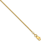 Gold (10K & 14K) Round Open Link Cable Chain Anklet - 14k Yellow Gold / 9 in / 1.4 mm