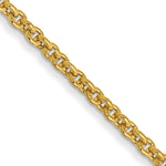 Gold (10K & 14K) Round Open Link Cable Chain - 14k Yellow Gold / 14 in / 1.4 mm, Standard