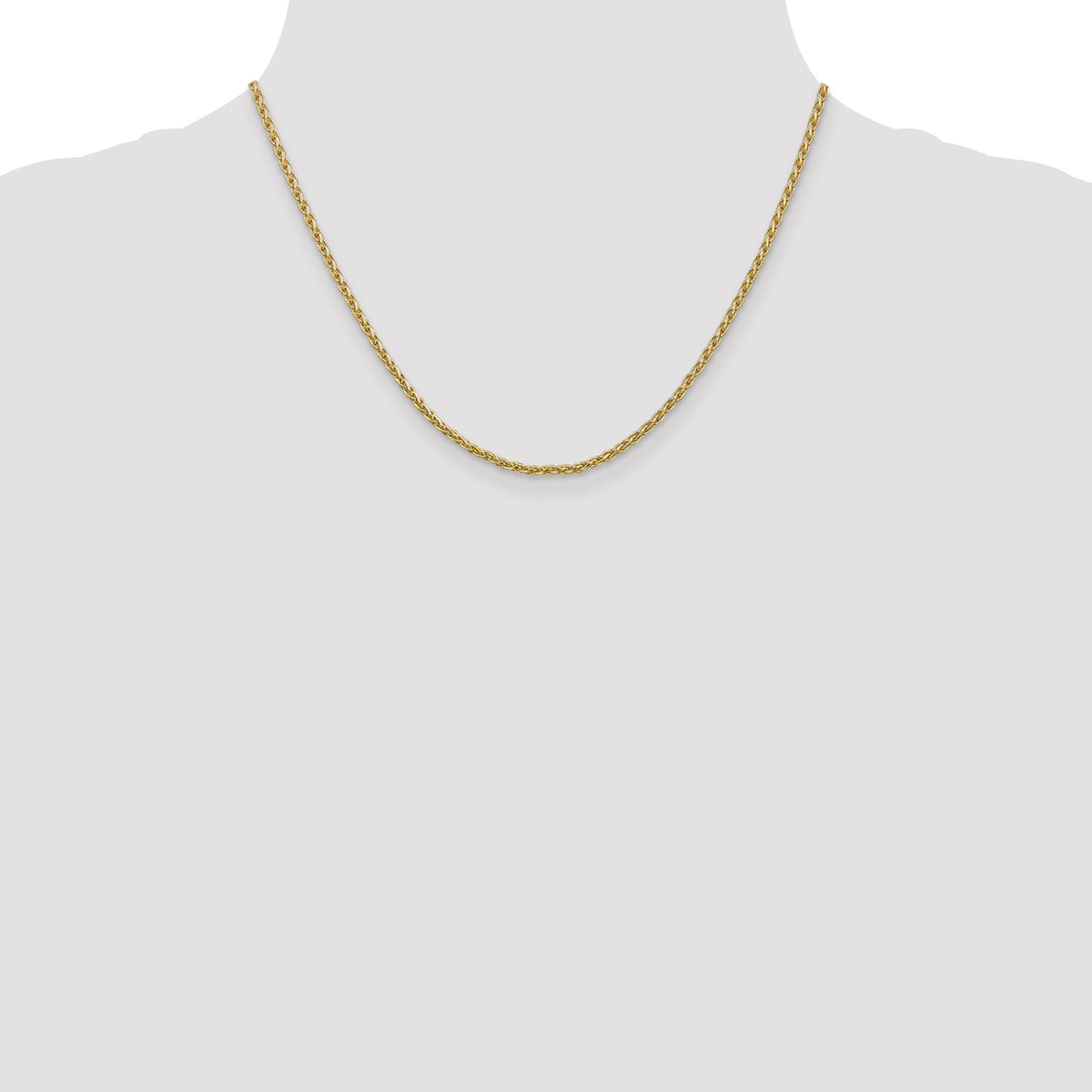 Gold (10K & 14K) Parisian Wheat Chain - 14k Yellow Gold / 18 in / 2.25 mm
