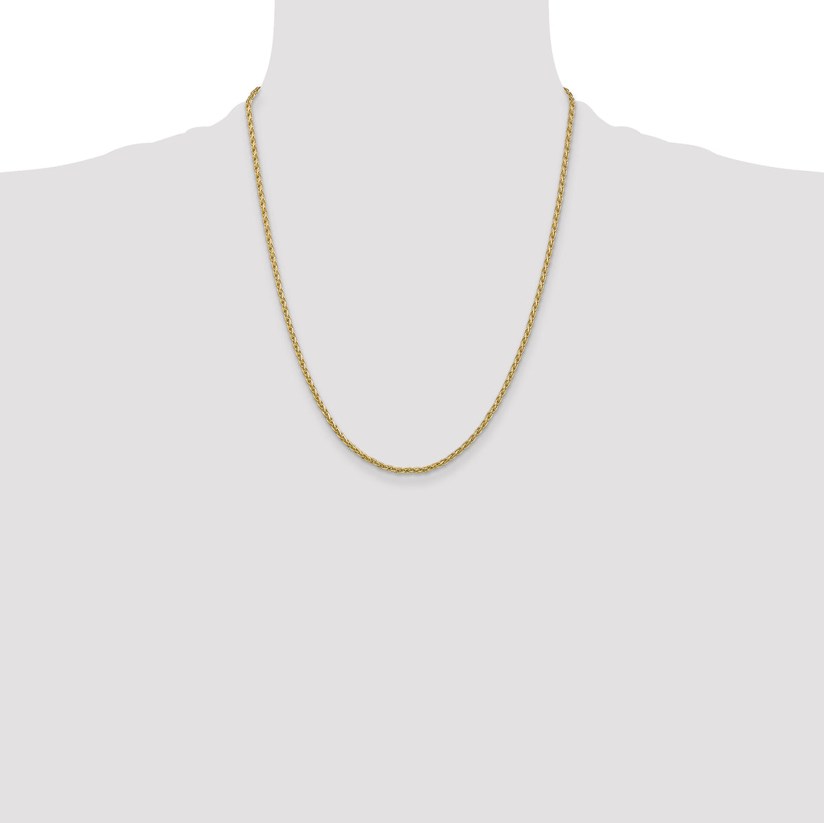 Gold (10K & 14K) Parisian Wheat Chain - 14k Yellow Gold / 22 in / 2.25 mm