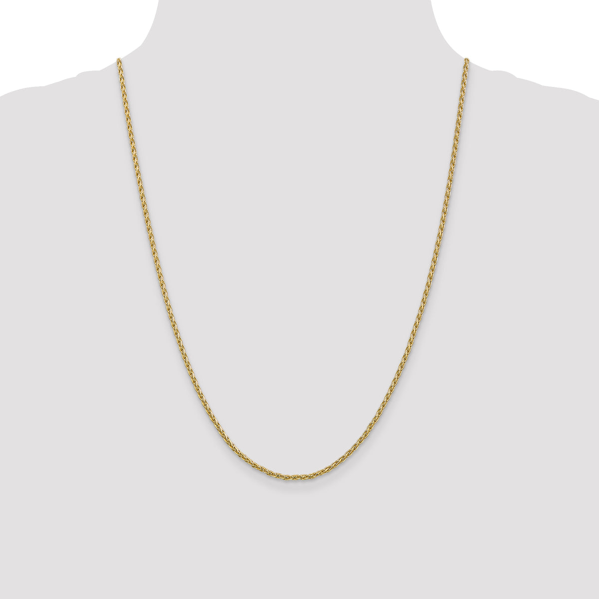 Gold (10K & 14K) Parisian Wheat Chain - 14k Yellow Gold / 24 in / 2.25 mm