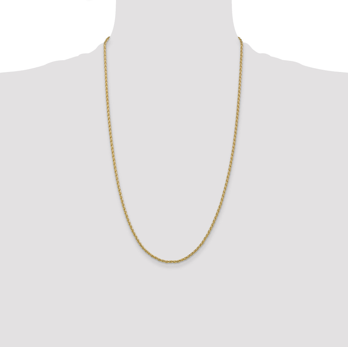 Gold (10K & 14K) Parisian Wheat Chain - 14k Yellow Gold / 26 in / 2.25 mm