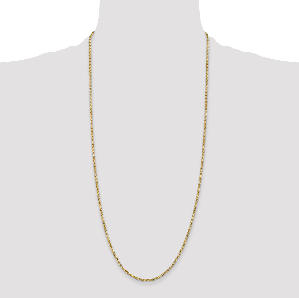 Gold (10K & 14K) Parisian Wheat Chain - 14k Yellow Gold / 30 in / 2.25 mm