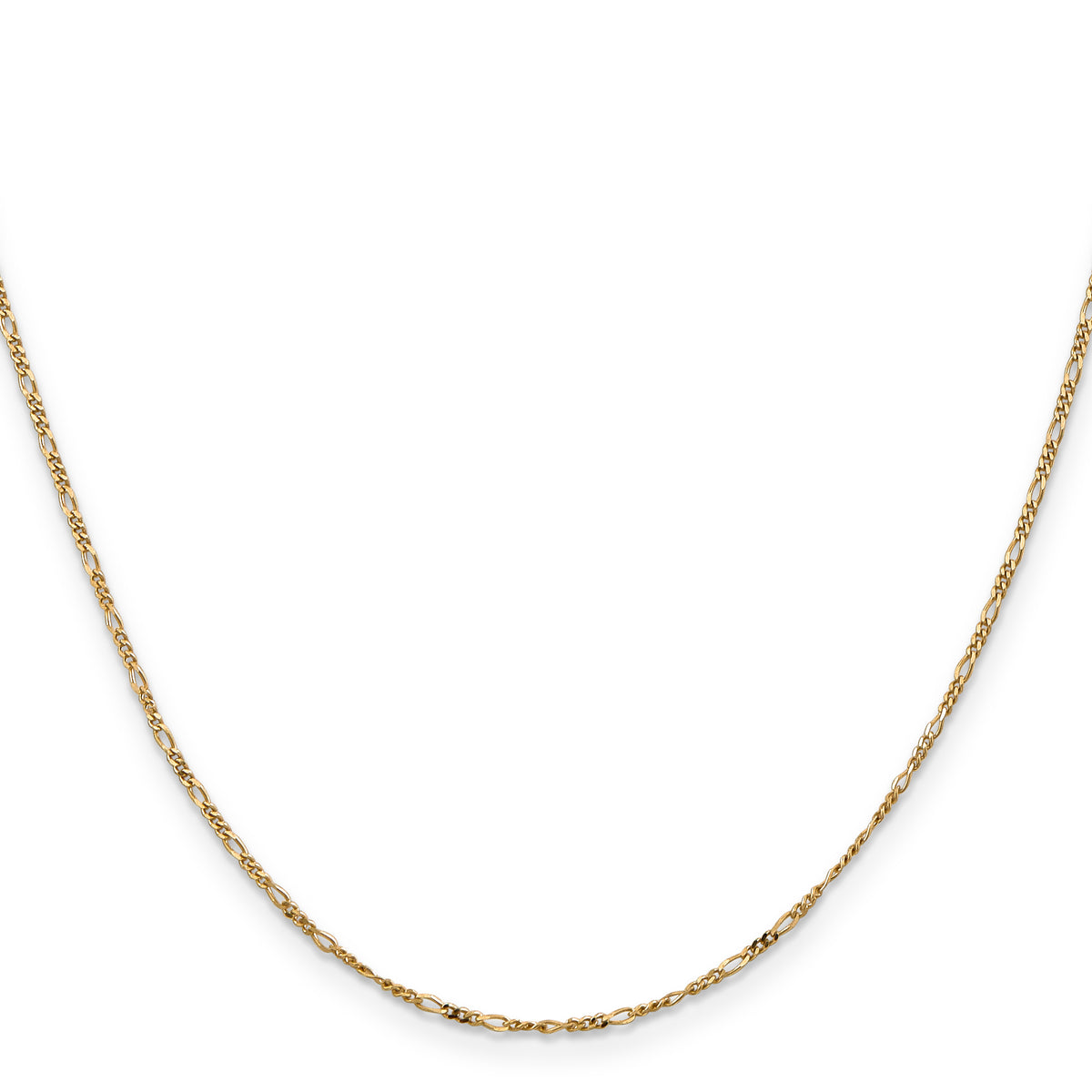 Gold (10K & 14K) Flat Figaro Chain - 14k Yellow Gold / 13 in / 1.25 mm