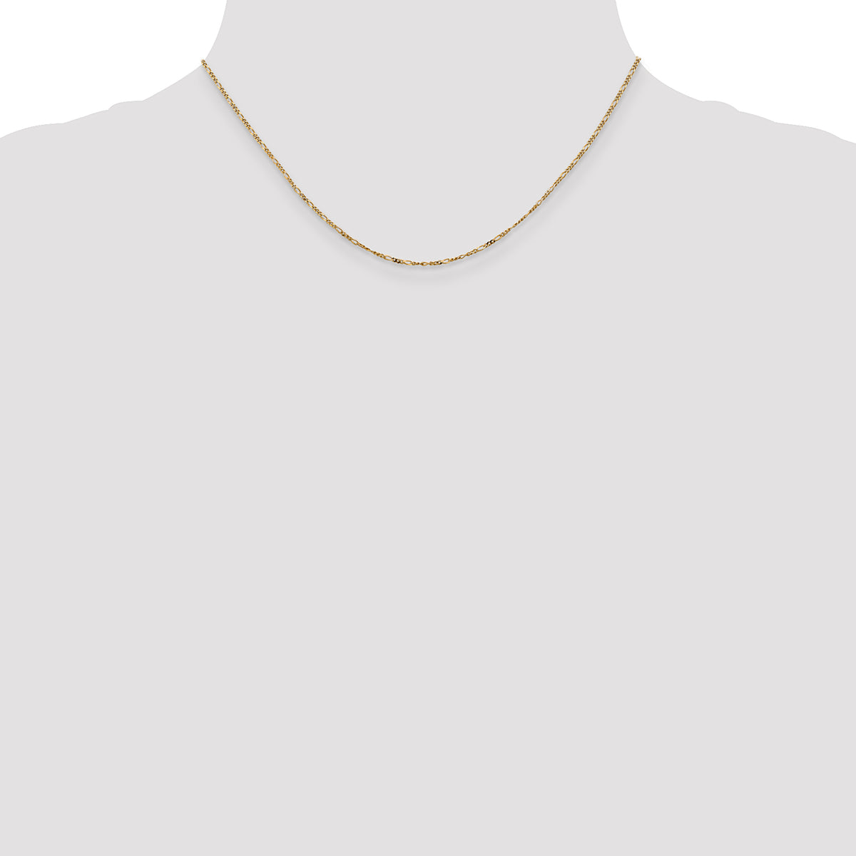 Gold (10K & 14K) Flat Figaro Chain - 14k Yellow Gold / 16 in / 1.25 mm