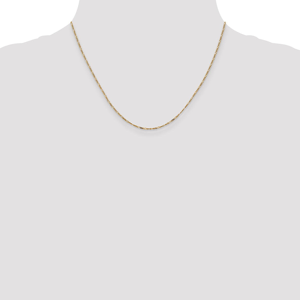 Gold (10K & 14K) Flat Figaro Chain - 14k Yellow Gold / 18 in / 1.25 mm