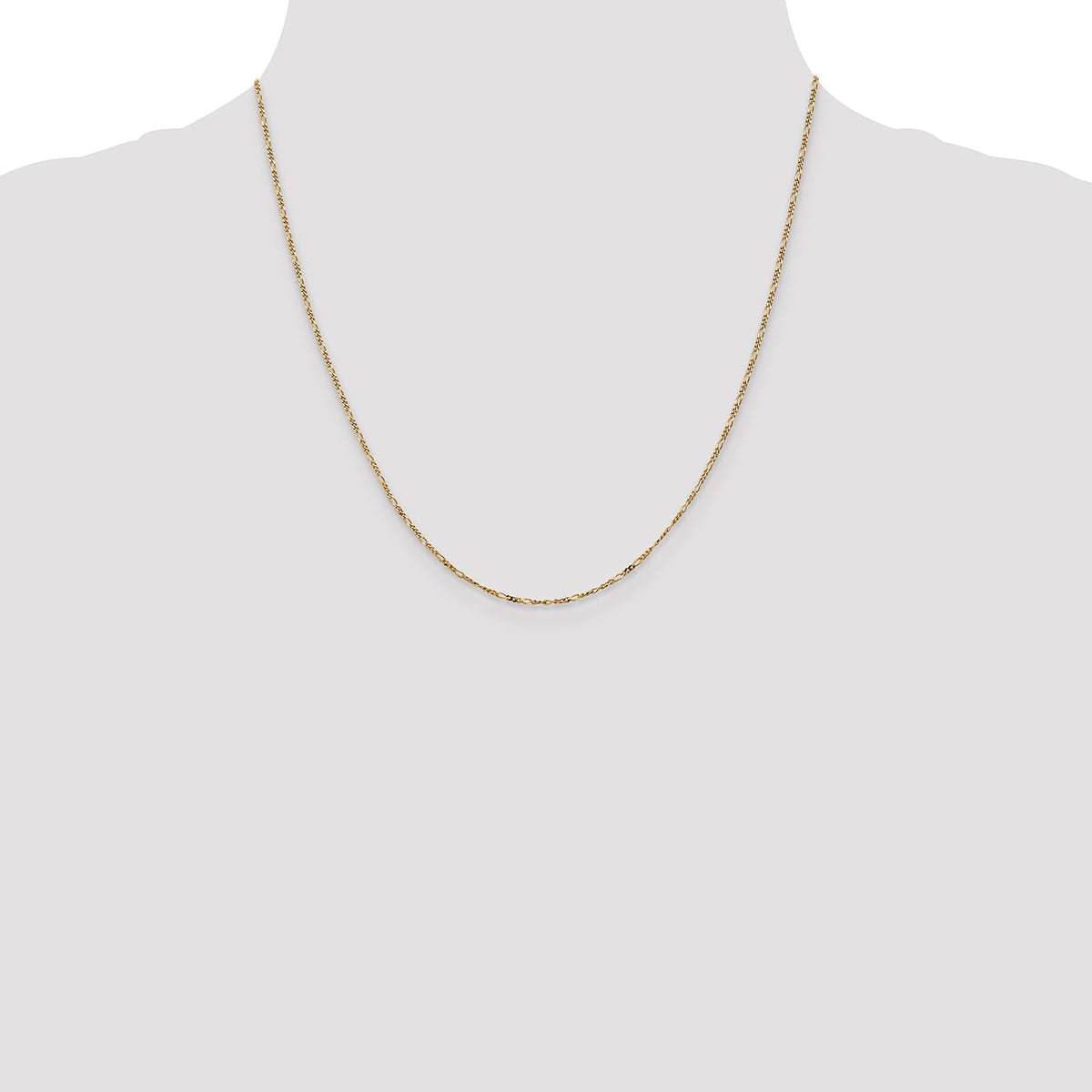 Gold (10K & 14K) Flat Figaro Chain - 14k Yellow Gold / 20 in / 1.25 mm