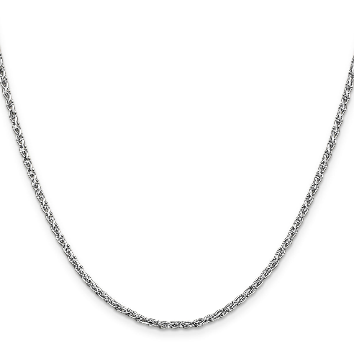 Gold (10K & 14K) Parisian Wheat Chain - 14k White Gold / 16 in / 2.25 mm