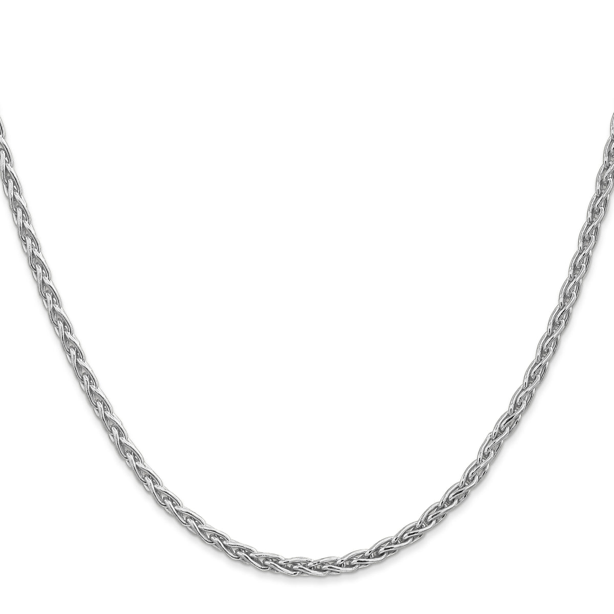 Gold (10K & 14K) Parisian Wheat Chain - 14k White Gold / 16 in / 3 mm