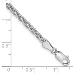 Gold (10K & 14K) Parisian Wheat Chain Bracelet - 14k White Gold / 7 in / 3 mm