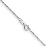 Gold (10K & 14K) Cable Chain - 14k White Gold / 14 in / 0.9 mm, Spring Ring