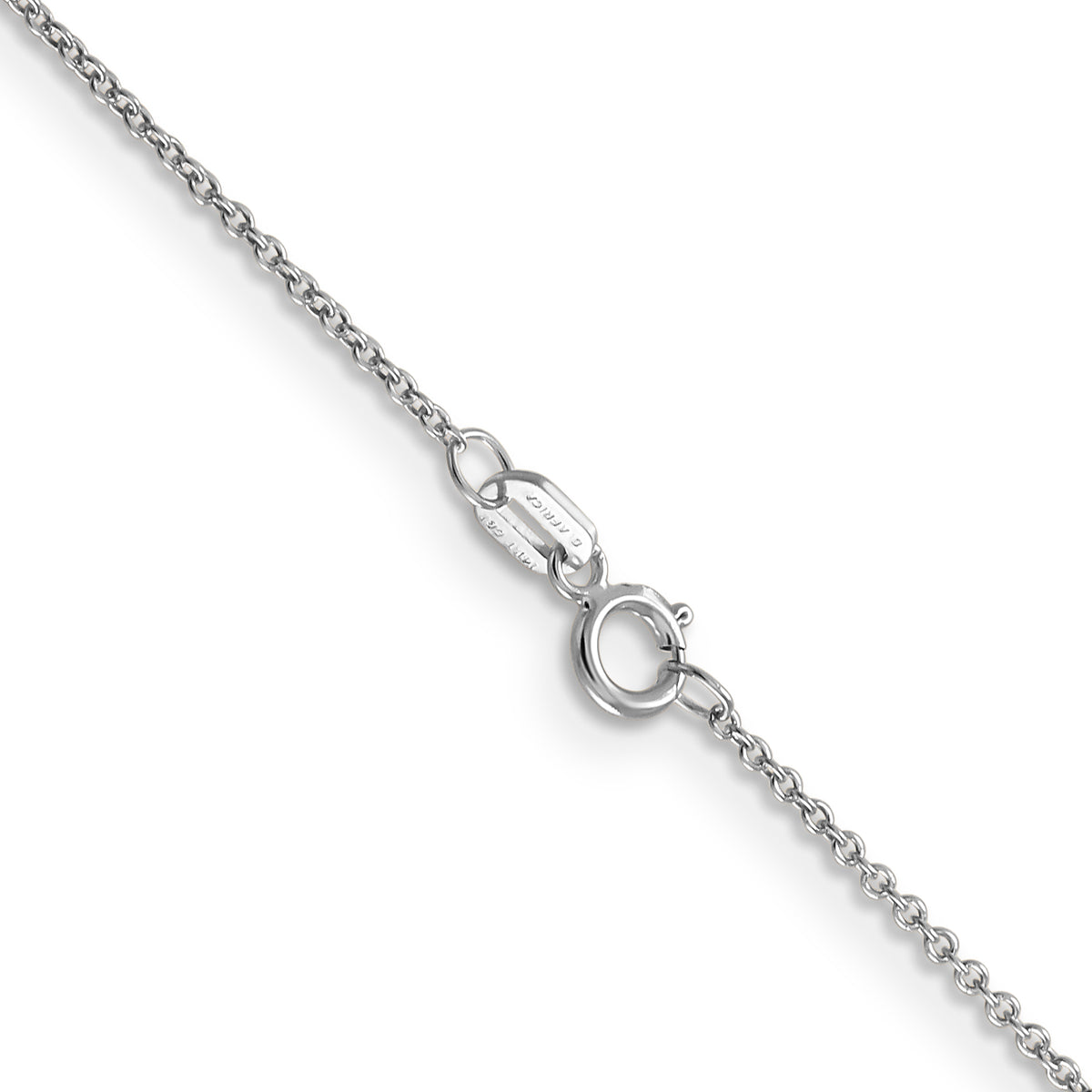 Gold (10K & 14K) Cable Chain - 14k White Gold / 14 in / 0.9 mm, Spring Ring