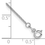 Gold (10K & 14K) Cable Chain Anklet - 14k White Gold / 10 in / 0.9 mm