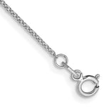 Gold (10K & 14K) Cable Chain Anklet - 14k White Gold / 10 in / 0.9 mm