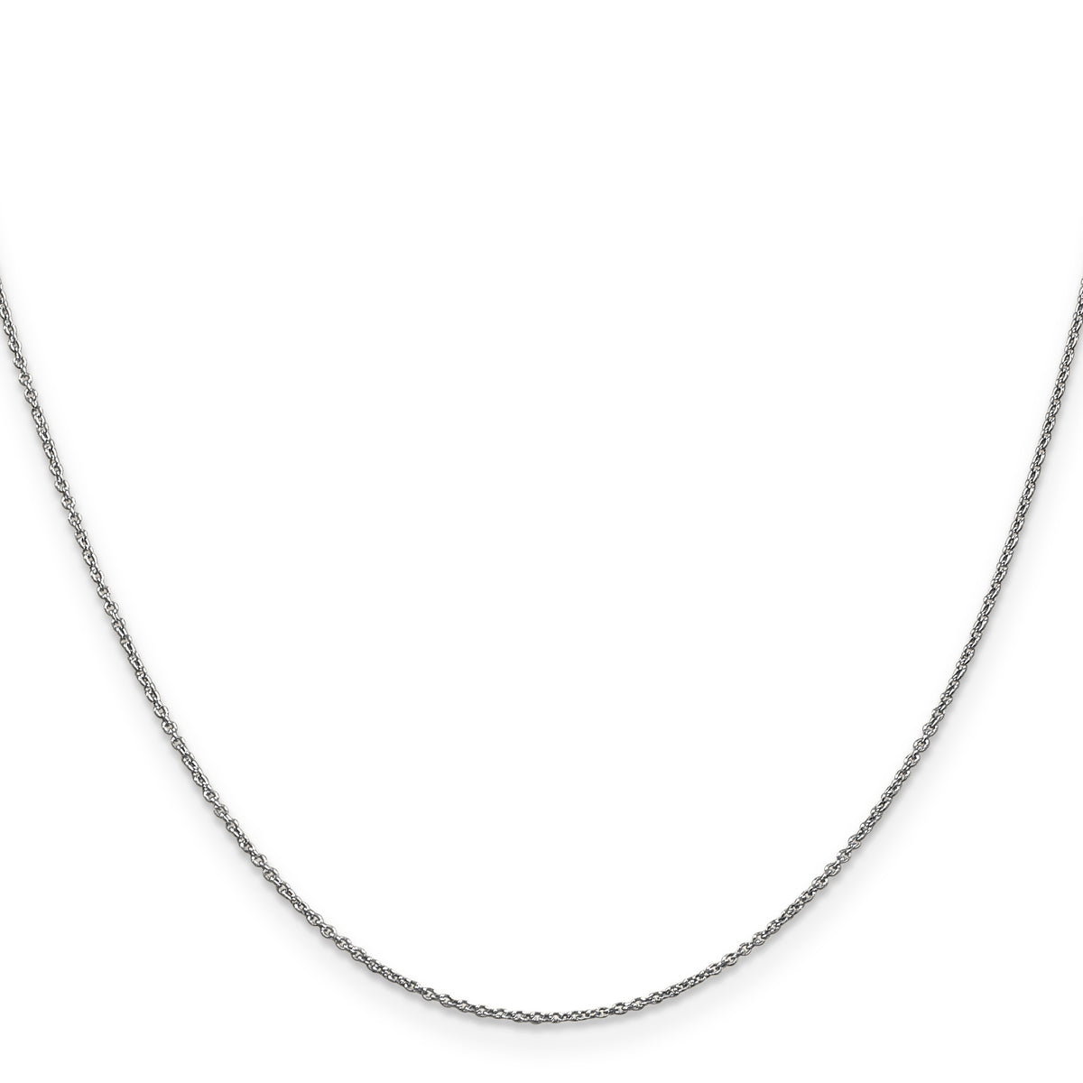 Gold (10K & 14K) Cable Chain - 14k White Gold / 14 in / 0.9 mm, Lobster