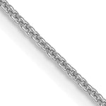 Gold (10K & 14K) Cable Chain - 14k White Gold / 14 in / 0.9 mm, Lobster