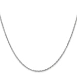Gold (14K & 10K) Baby Rope Chain - 14k White Gold / 14 in / 1.3 mm