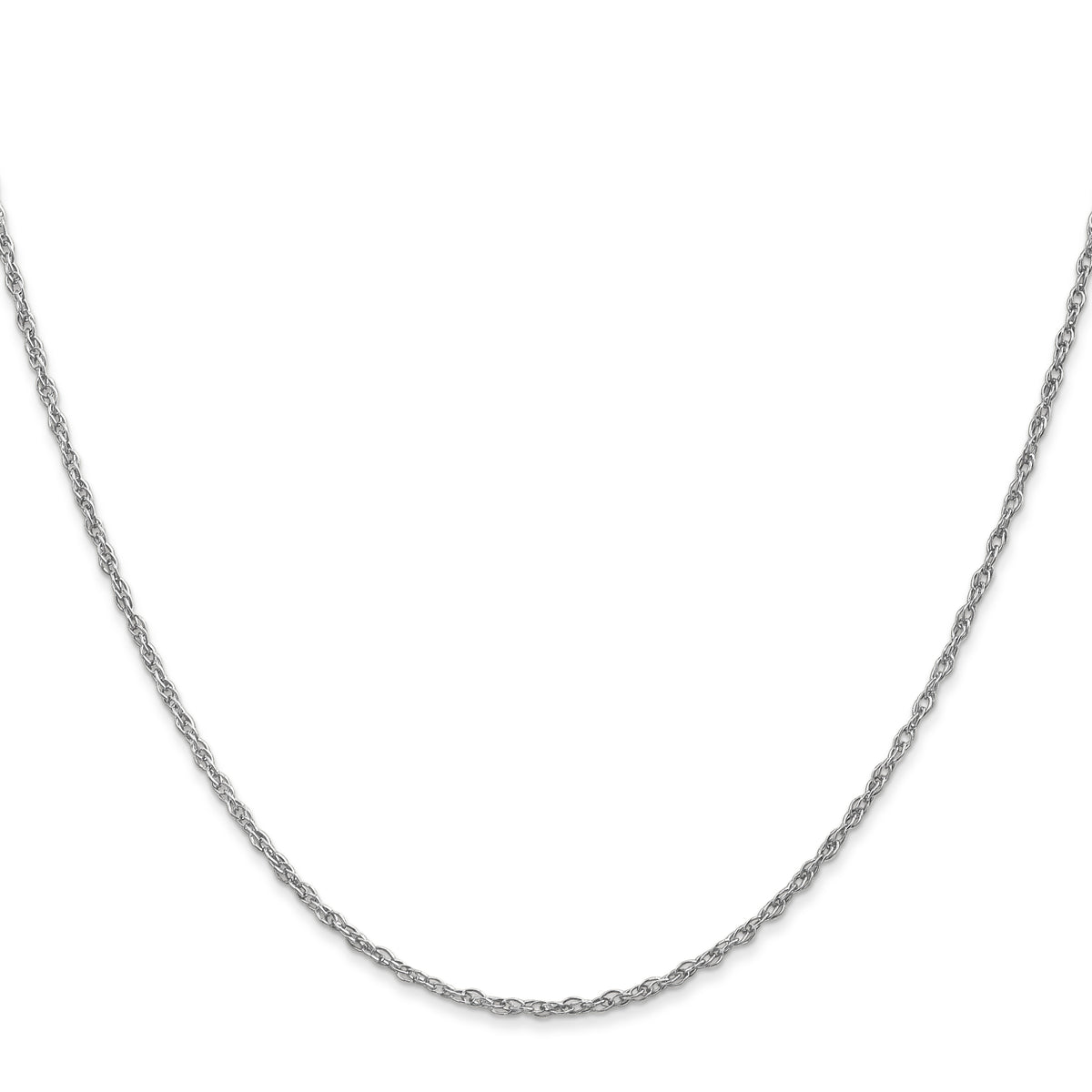 Gold (14K & 10K) Baby Rope Chain - 14k White Gold / 14 in / 1.3 mm