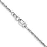 Gold (14K & 10K) Baby Rope Chain - 14k White Gold / 14 in / 1.3 mm
