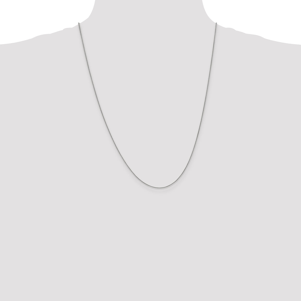 Gold (10K & 14K) Spiga Chain - 14k White Gold / 24 in / 0.85 mm, Lobster