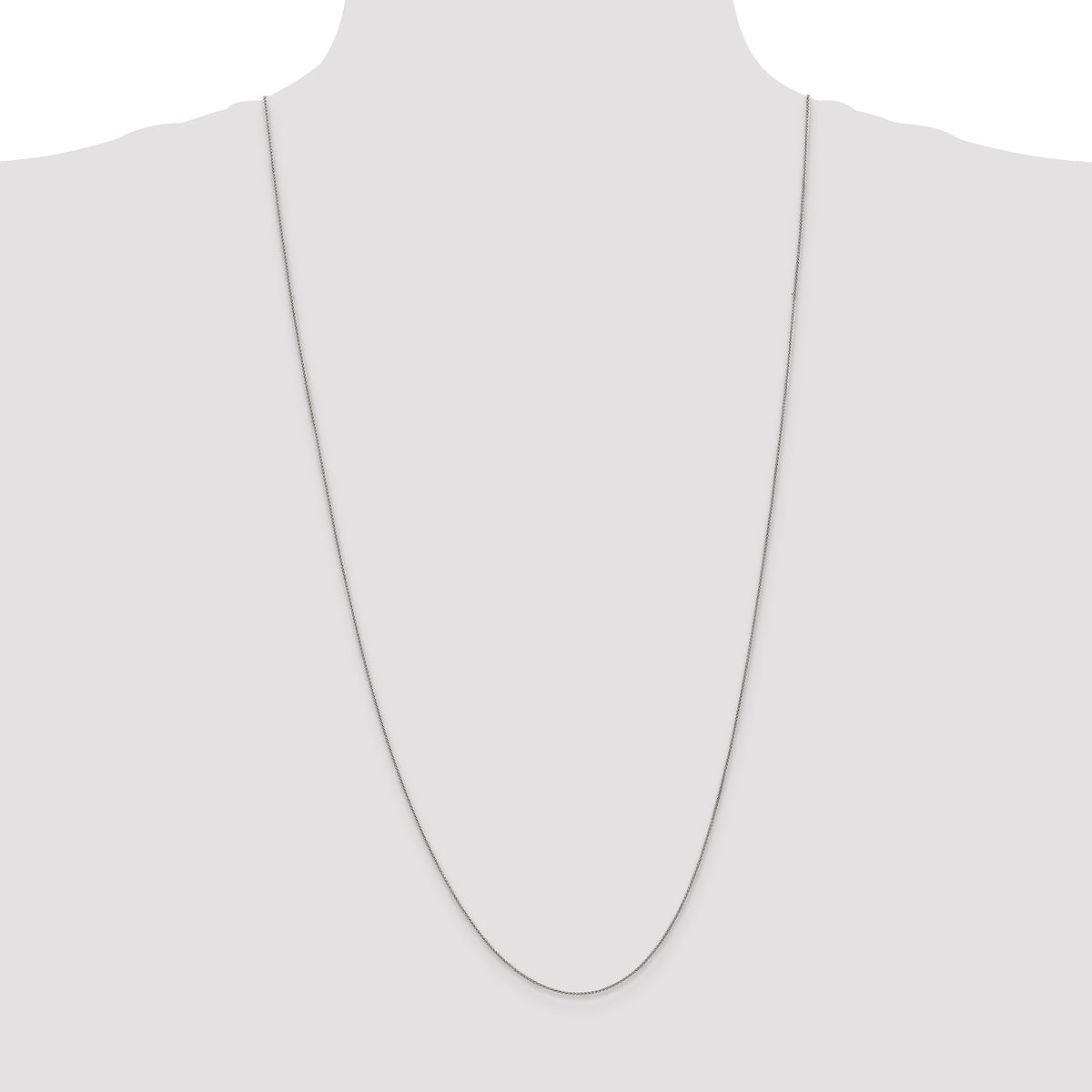 Gold (10K & 14K) Spiga Chain - 14k White Gold / 30 in / 0.85 mm, Lobster