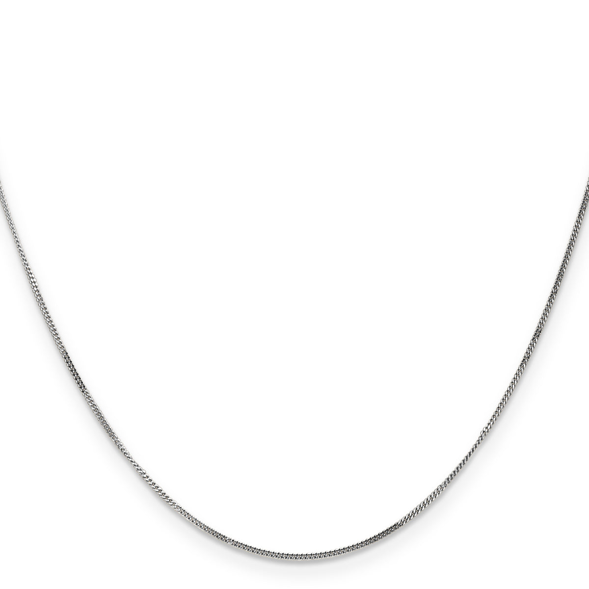 Gold (14K) Curb Chain - 14k White Gold / 13 in / 0.9 mm#14k White Gold_0.9 mm