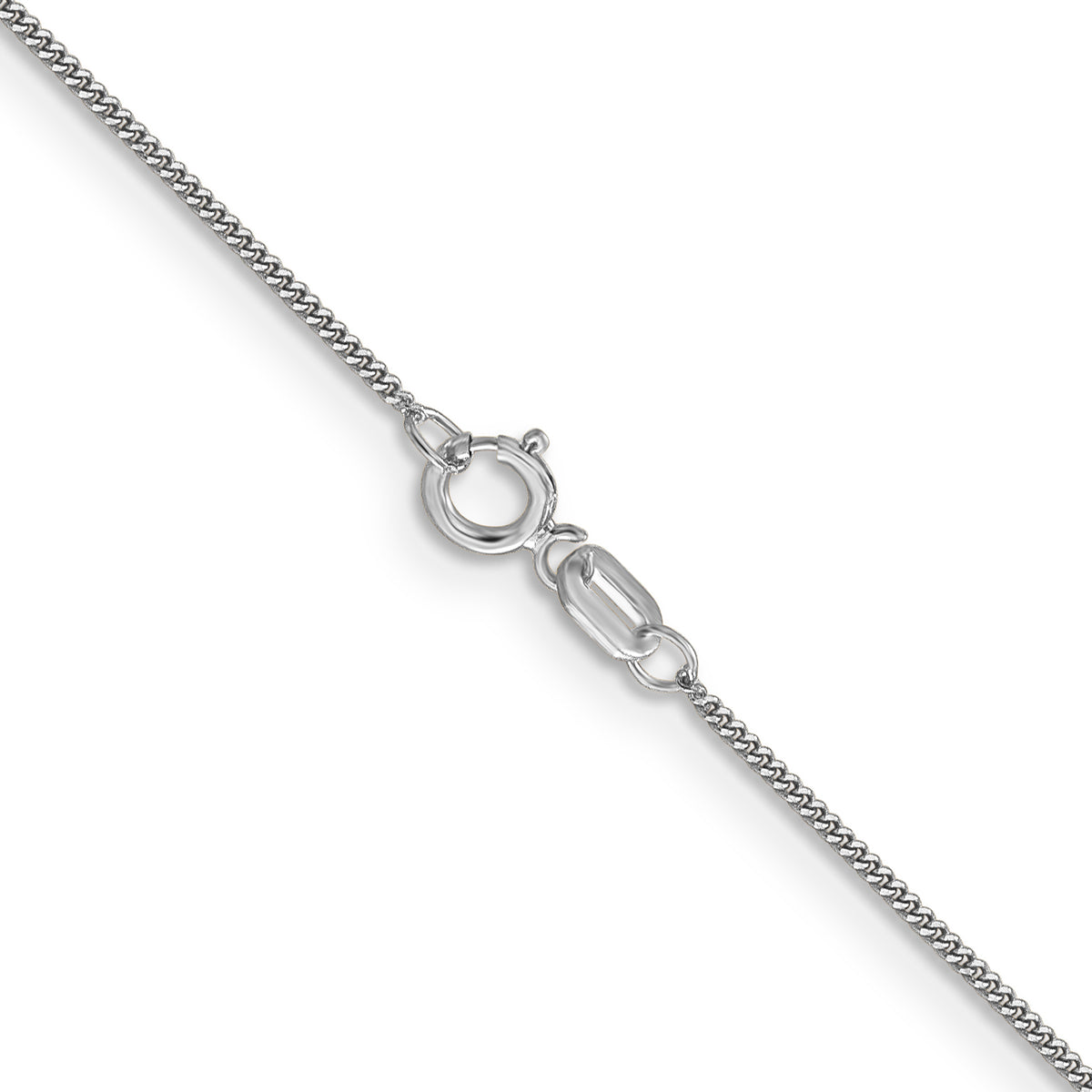 Gold (14K) Curb Chain - 14k White Gold / 13 in / 0.9 mm