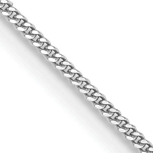 Gold (14K) Curb Chain - 14k White Gold / 18 in / 0.9 mm