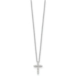 Diamond Cross Pendant Necklace - 10k White Gold / None / 1/5 ctw.