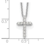 Diamond Cross Pendant Necklace - 10k White Gold / None / 1/5 ctw.