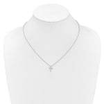 Diamond Cross Pendant Necklace - 14k White Gold / True Origin® Diamond, Lab Grown / 1/5 ctw.