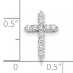Diamond Cross Pendant Necklace - 14k White Gold / Diamond / 1/5 ctw.