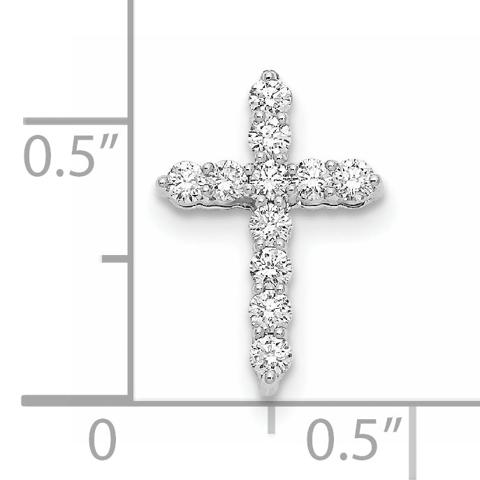 Diamond Cross Pendant Necklace - 14k White Gold / Diamond / 1/5 ctw.