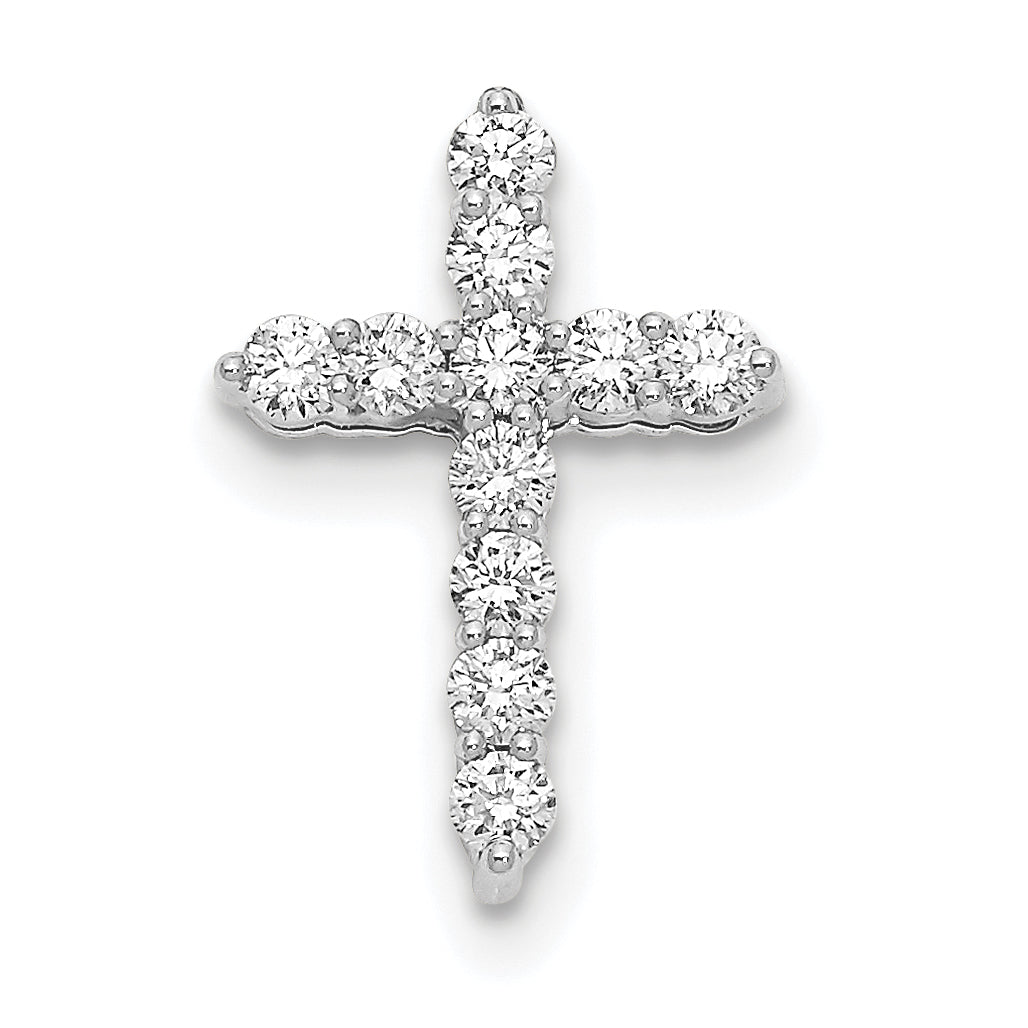 Diamond Cross Pendant Necklace - 14k White Gold / Diamond / 1/5 ctw.
