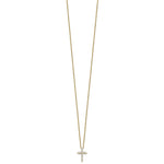 Diamond Cross Pendant Necklace - 14k Yellow Gold / Diamond / 1/5 ctw.