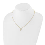 Diamond Cross Pendant Necklace - 14k Yellow Gold / True Origin® Diamond, Lab Grown / 1/5 ctw.