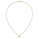 Diamond Cross Pendant Necklace - 14k Yellow Gold / Diamond / 1/5 ctw.