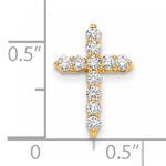 Diamond Cross Pendant Necklace - 14k Yellow Gold / Diamond, Lab Grown / 1/5 ctw.